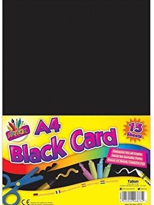 Activity Card - Black - Pack of 15 A4 Sheets