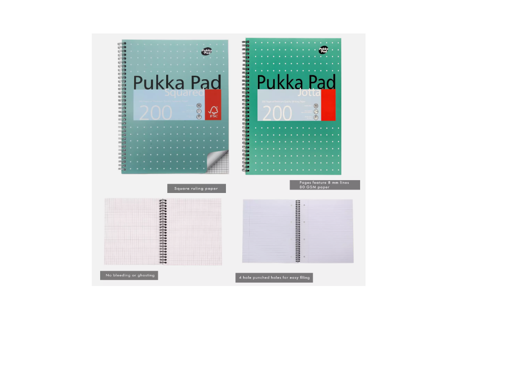 1 X Jotta A4 Ruled or Squared NoteBook 200 Pages