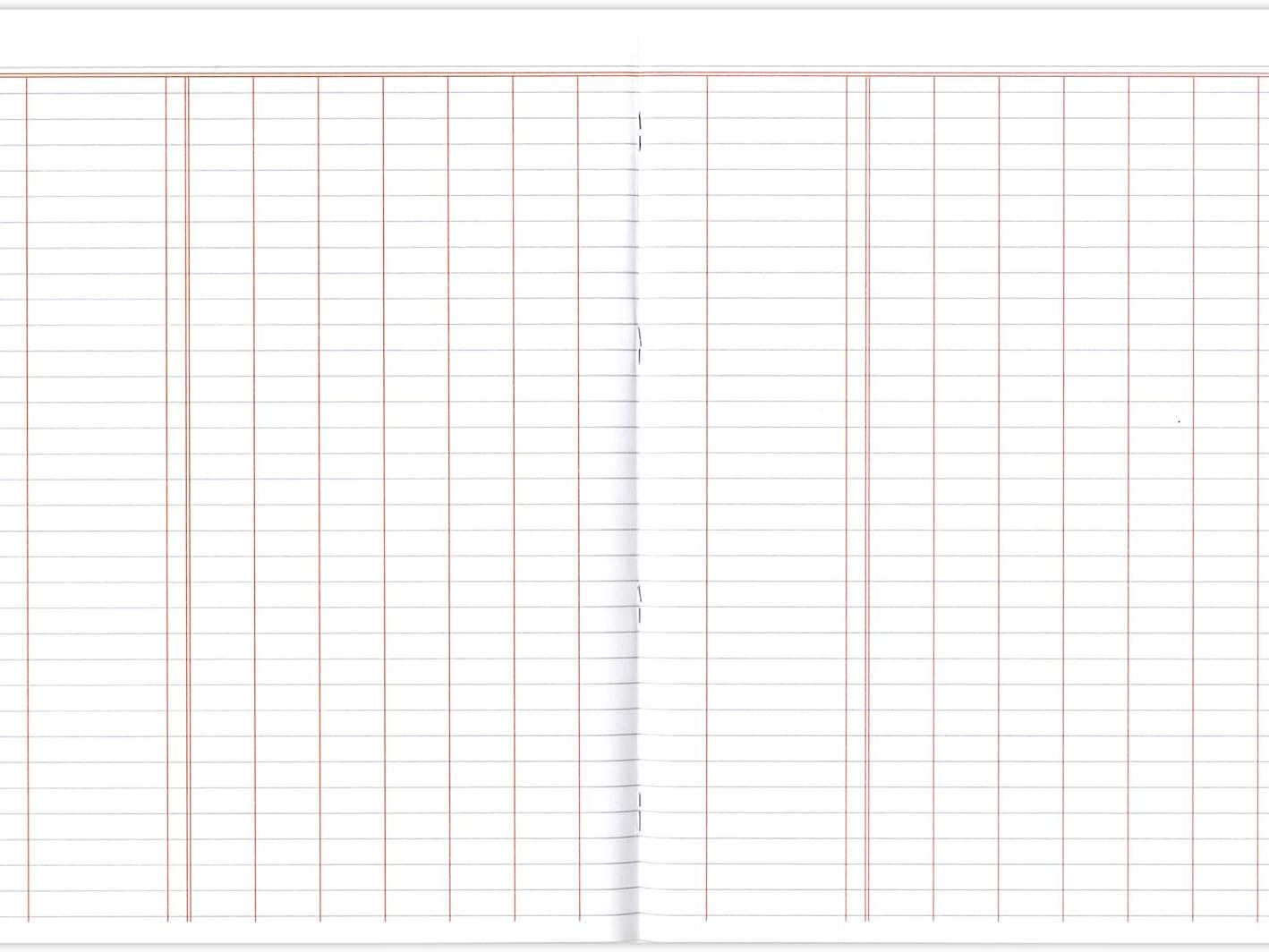 A4 Book Keeping Analysis, 32 Pages Printed 'Analysis' 7 Columns - Ref SJA4A-P [Pack of 6]