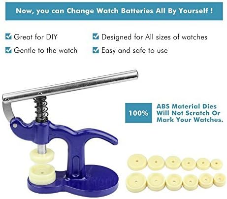 Horloge Press Tool Set met 12 Mallen Horloge Back Case Dichter voor het Sluiten van de Horloge Cover Horloge Batterij Vervanging Tool Kit Horloge Opener Remover Horloge Reparatie Kit met 16 tot Horloge Press Tool Set met 12 Mallen Horloge Back Case Dichter voor het Sluiten van de Horloge Cover Horloge Batterij Vervanging Tool Kit Horloge Opener Remover Horloge Reparatie Kit met 16 tot