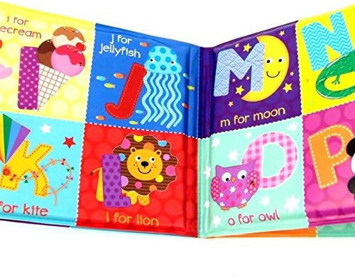 Set of 4 Baby Bath Books | First Words ABC Letters & Numbers