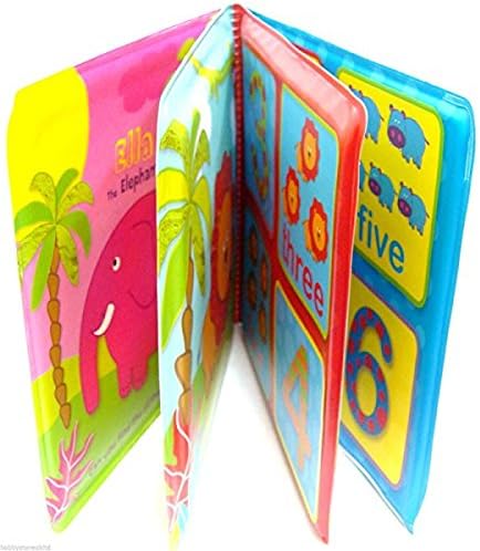 Set of 4 Baby Bath Books | First Words ABC Letters & Numbers