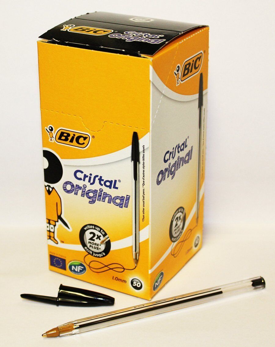 BIC CRISTAL Medium Ball Pens BIC Crystal Black / Blue