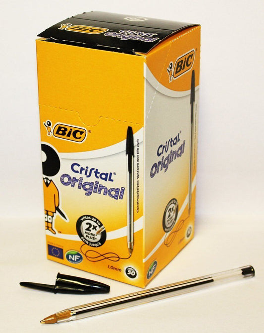 BIC CRISTAL Medium Ball Pens BIC Crystal Black / Blue