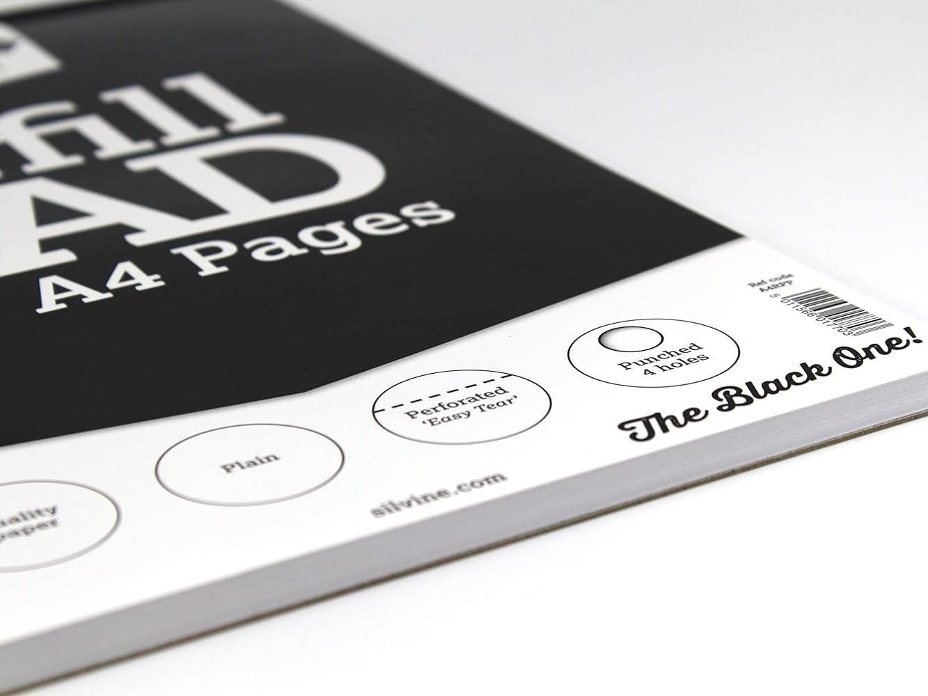 2x Silvine 160 Page A4 Refill Pad, Head Bound and Punched 4 Holes.