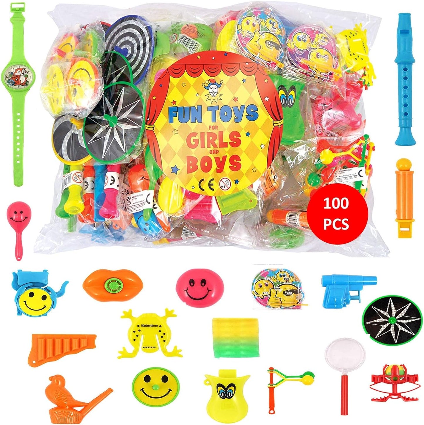 BULK BUY Party Bag Toys - 100 Assorted DELUXE Stocking Filler Toys