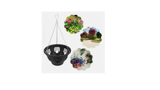 EASY BLOOM HANGING BASKET 12" BLACK
