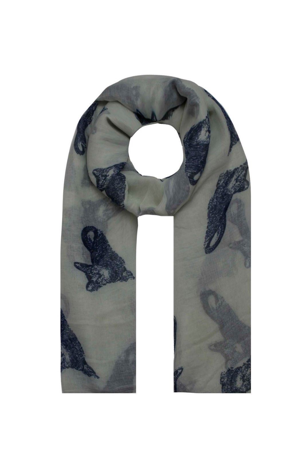 Ladies Long cat Animal Print Neck Shawl Scarf Scarves