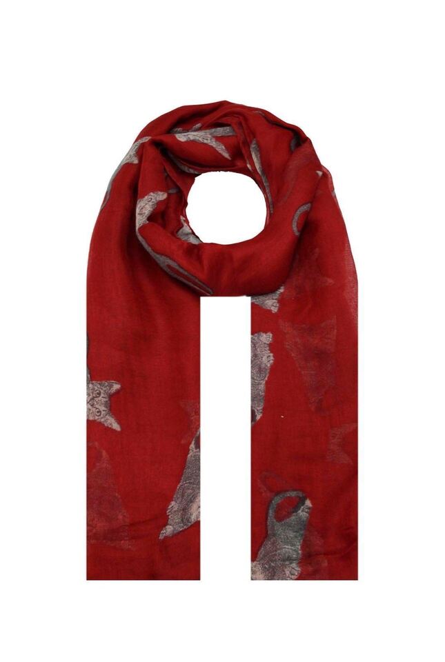 Ladies Long cat Animal Print Neck Shawl Scarf Scarves