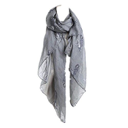 Ladies Long cat Animal Print Neck Shawl Scarf Scarves