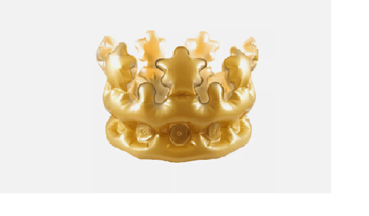 INFLATABLE CROWN Christmas Fancy Dress Party Blow Up Toy