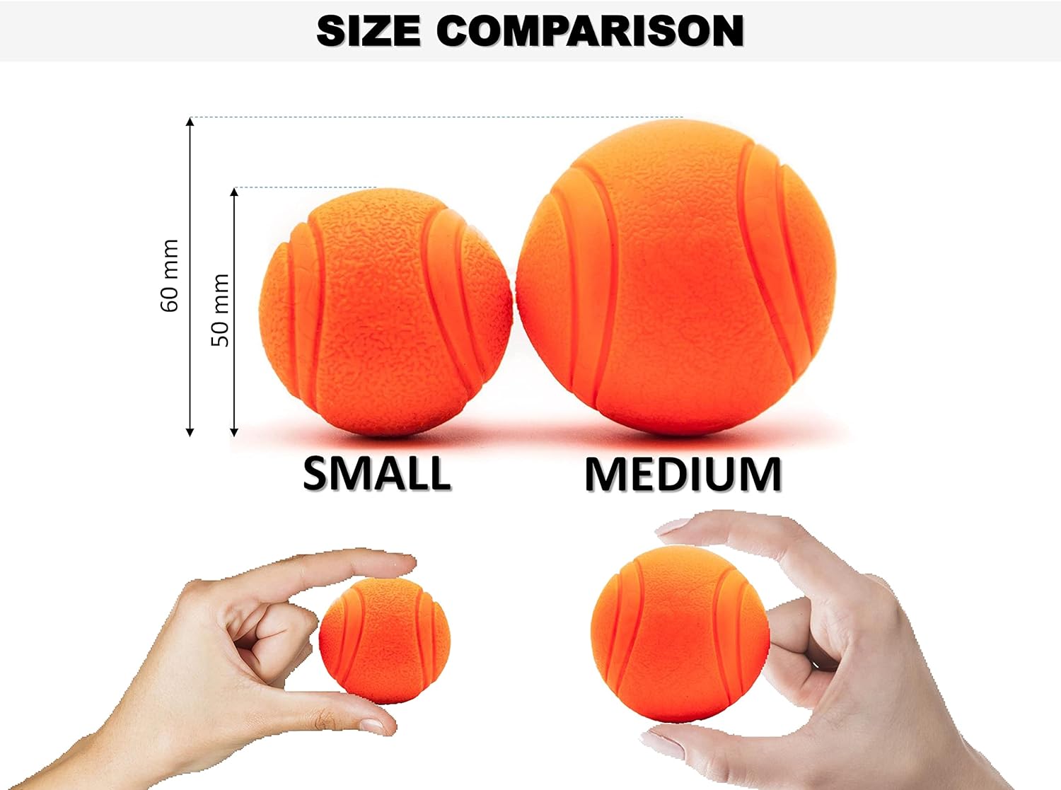 2x 5cm Solid Core Rubber Ball HIGH BOUNCING Dog Toys (8 Balls)