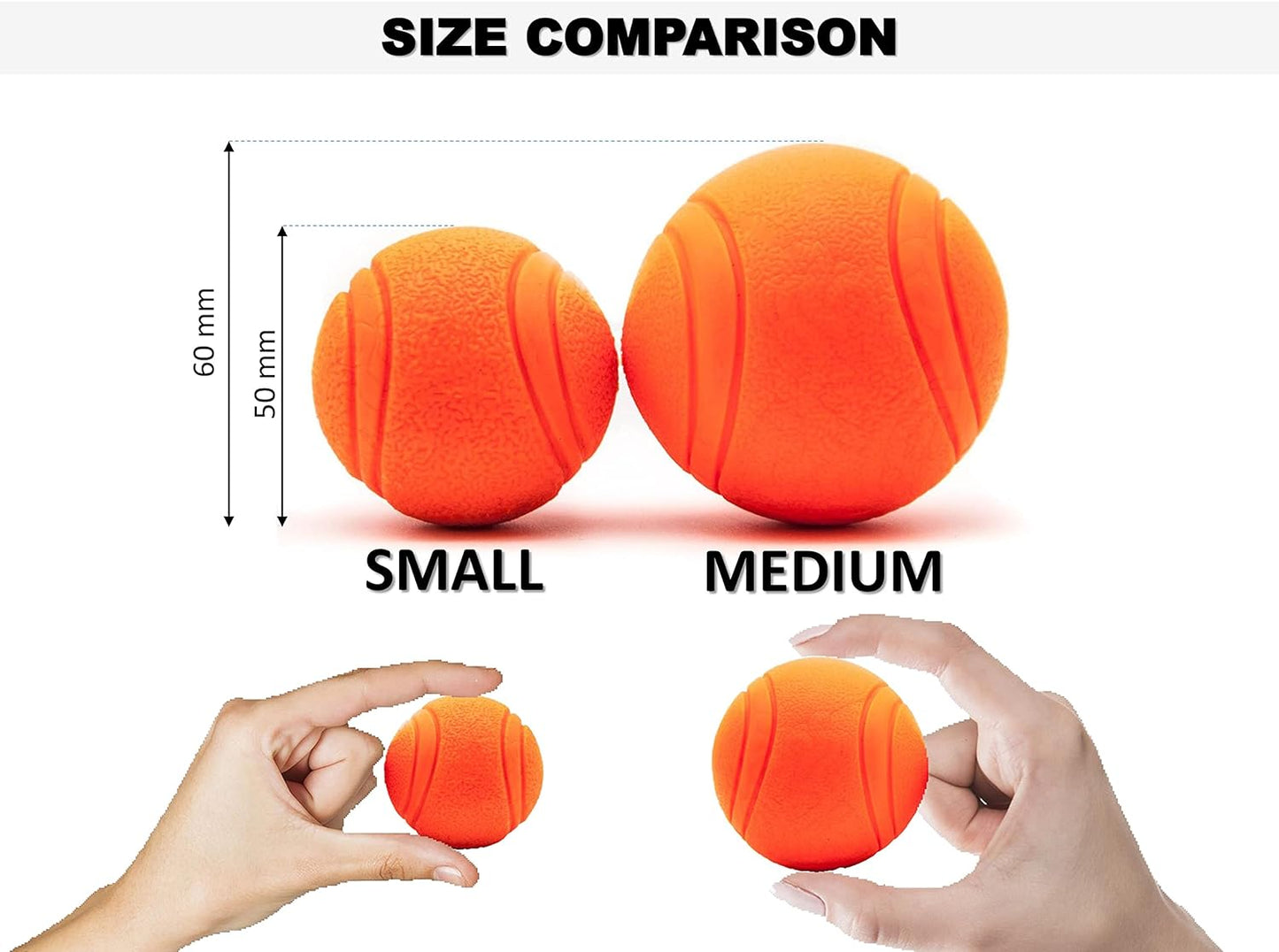 2x 5cm Solid Core Rubber Ball HIGH BOUNCING Dog Toys (8 Balls)