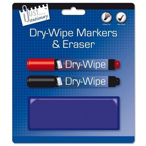DRY-WIPE MARKERS & ERASER-6342