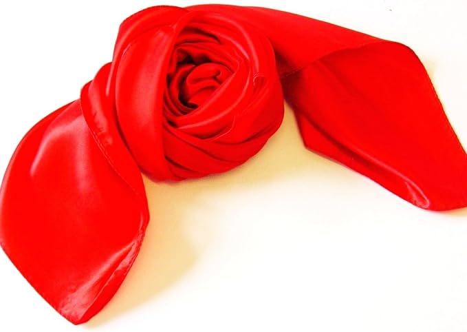 SOLID PLAIN Square soft Scarf Silky Kerchief Head Wrap Neck Satin