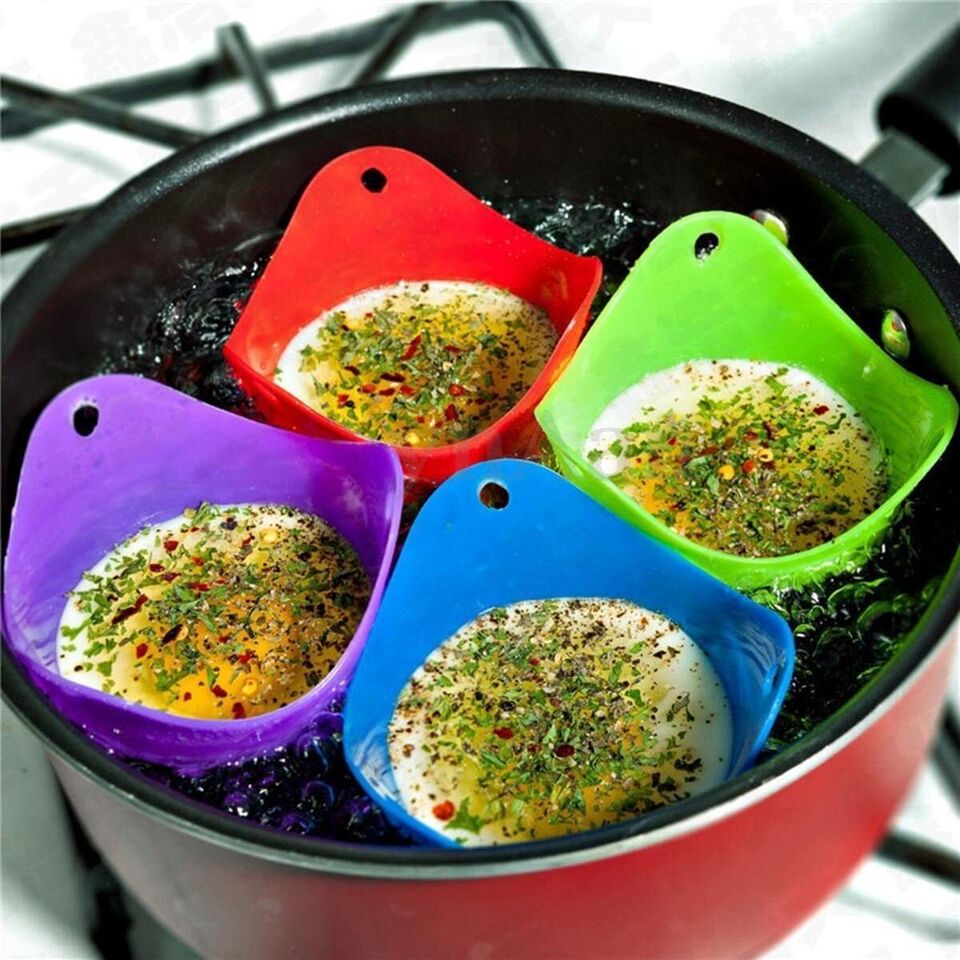 2 PCS Silicone Egg Poacher