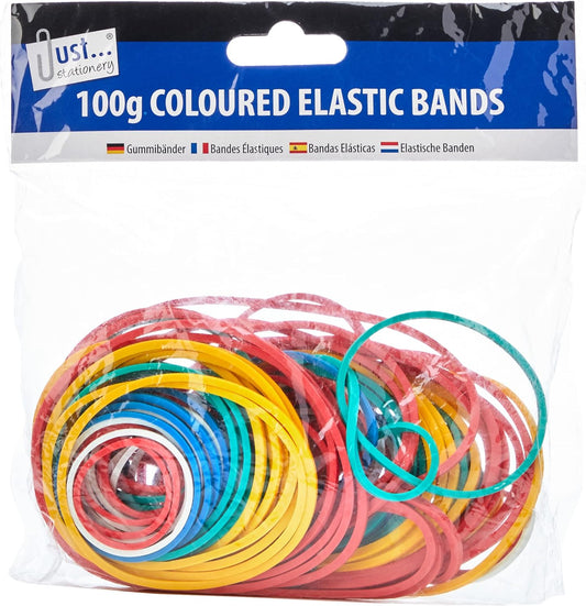 Coloured Elastic Bands, Multi, 6224