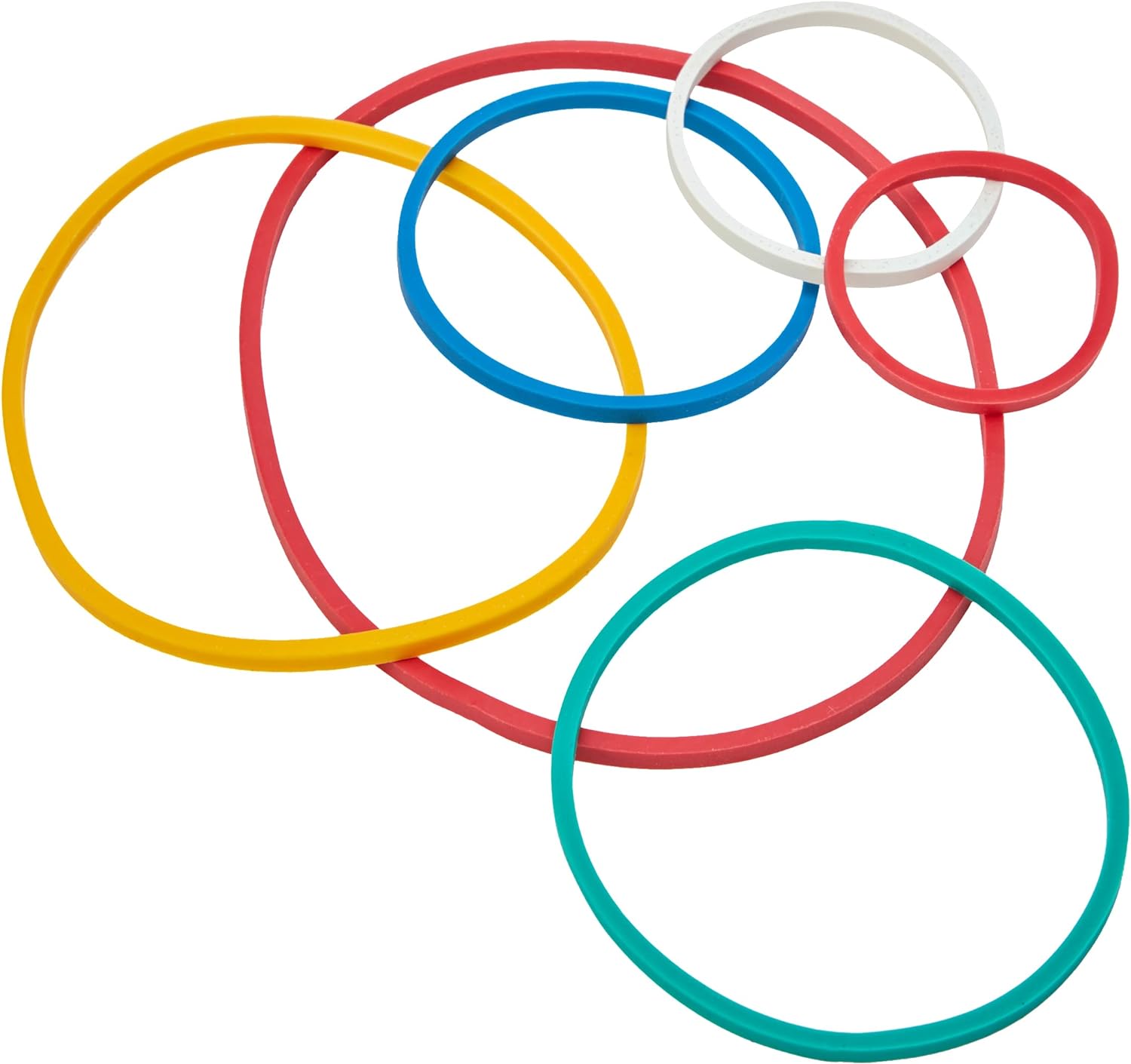 Coloured Elastic Bands, Multi, 6224