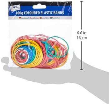 Coloured Elastic Bands, Multi, 6224