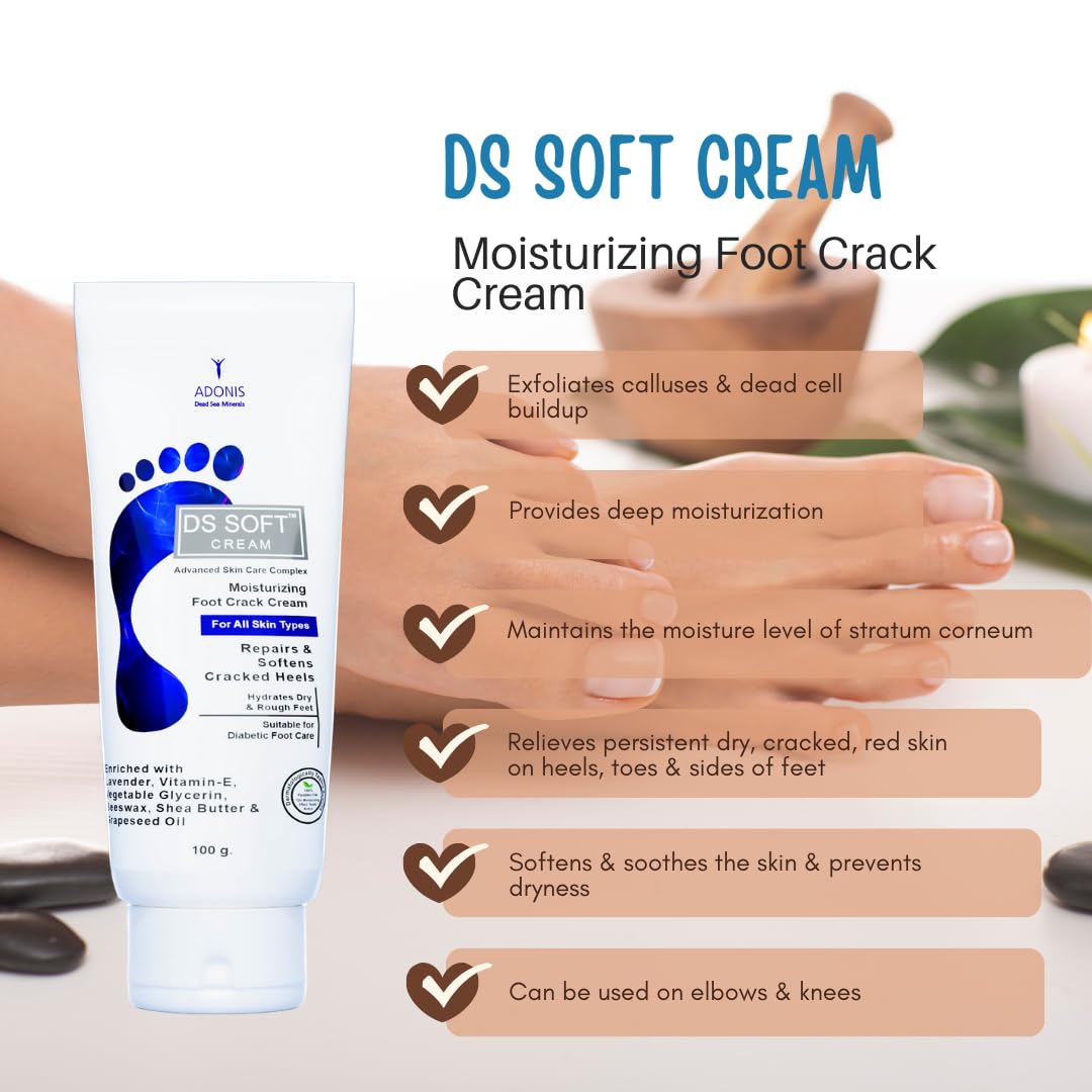 Adonis SOFT Cracked Heel Repair Cream for Soothing & Healing Cracked Heel | 100g