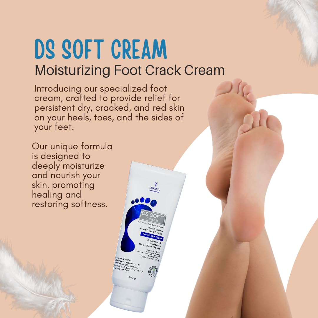 Adonis SOFT Cracked Heel Repair Cream for Soothing & Healing Cracked Heel | 100g