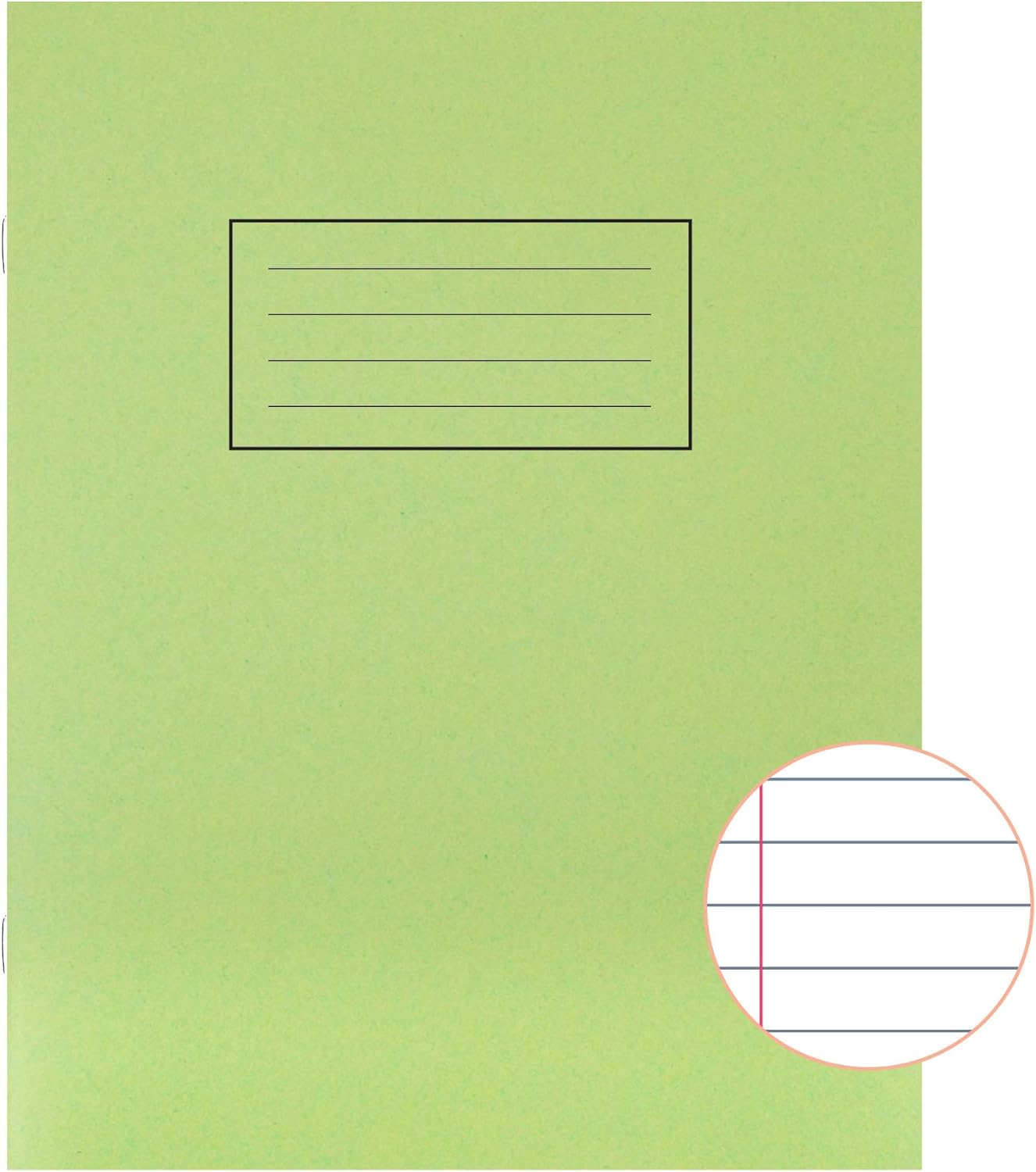 Exercise Book Ruled 229x178mm Green (Pack of 10)