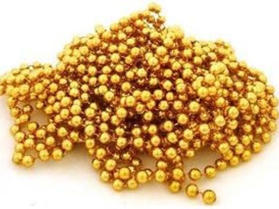 Christmas / Xmas Bead Chain - Garland 2.7m - GOLD