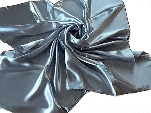 SOLID PLAIN Square soft Scarf Silky Kerchief Head Wrap Neck Satin