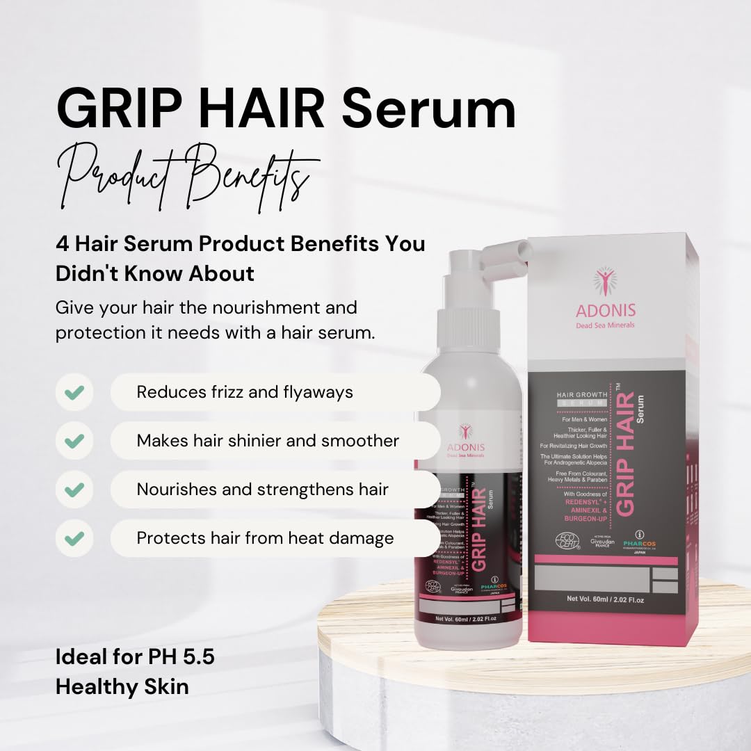 Adonis Grip Hair Serum, 60ml, Hair Care Pack Of 1