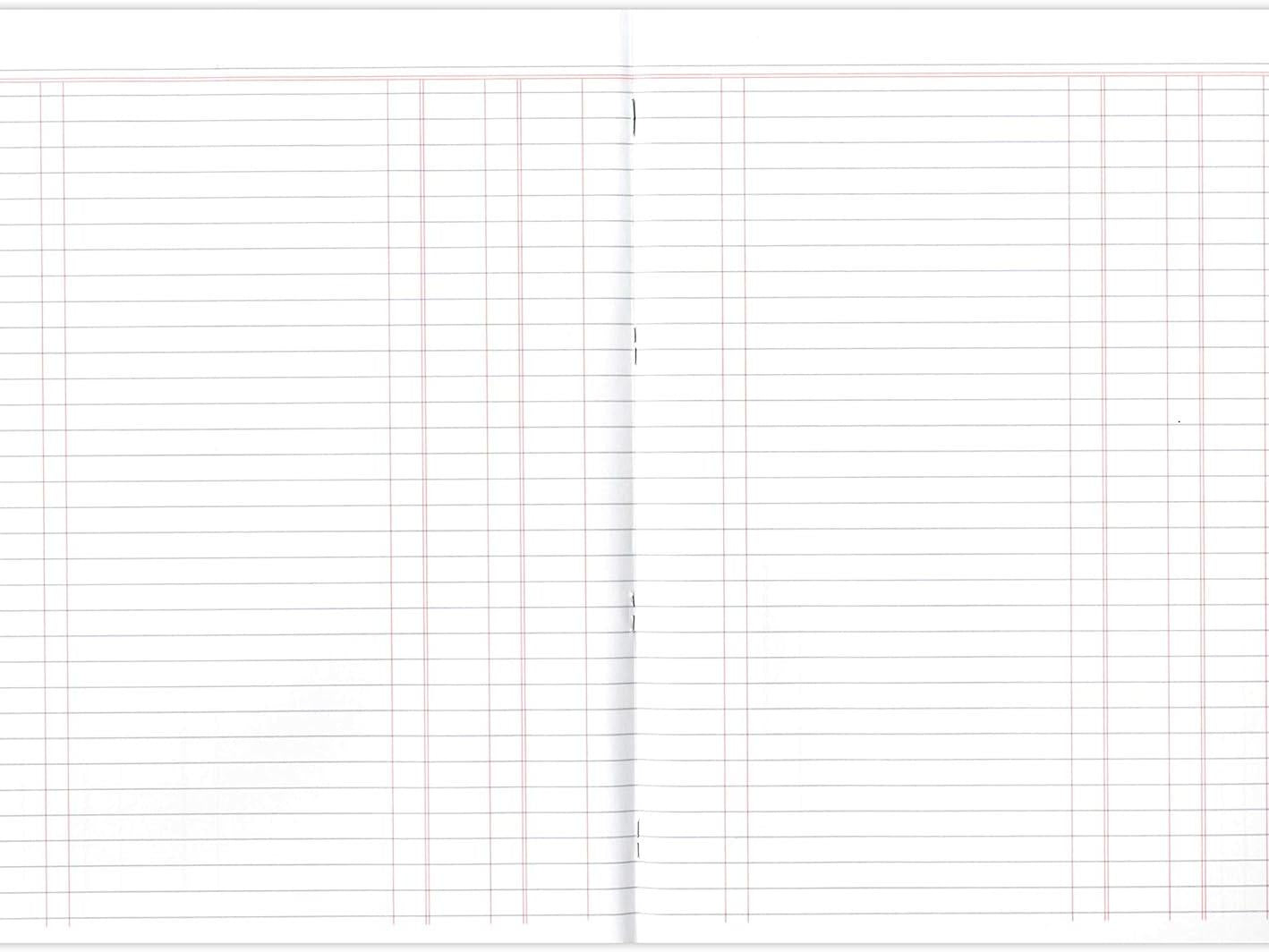 A4 Book Keeping Journal, 32 Pages Printed 'Double Cash' - Ref SJA4J-P [Pack of 6]