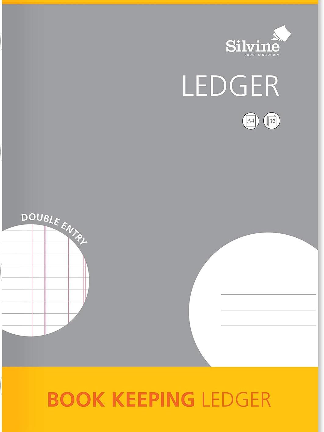 A4 Book Keeping Ledger, 32 Pages Printed 'Double Entry' - Ref SJA4L-P [Pack of 6]