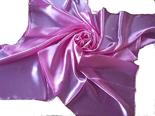 SOLID PLAIN Square soft Scarf Silky Kerchief Head Wrap Neck Satin