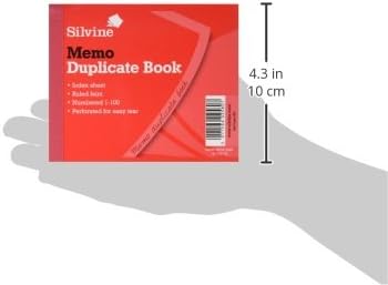 Duplicate Memo Book - Numbered 1-100 with index sheet (102 x 127mm) [Pack of 12]