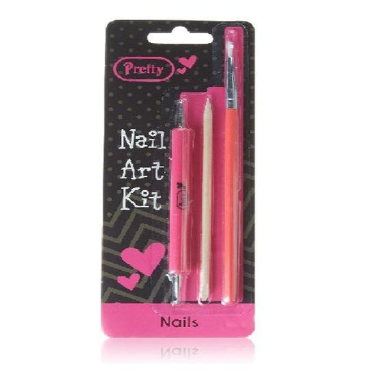 Nail Art Kit with Dotting Tool/Brush/Cuticle Stick