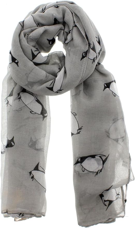 Penguin Print Women Long Scarf Shawl Neck Wrap