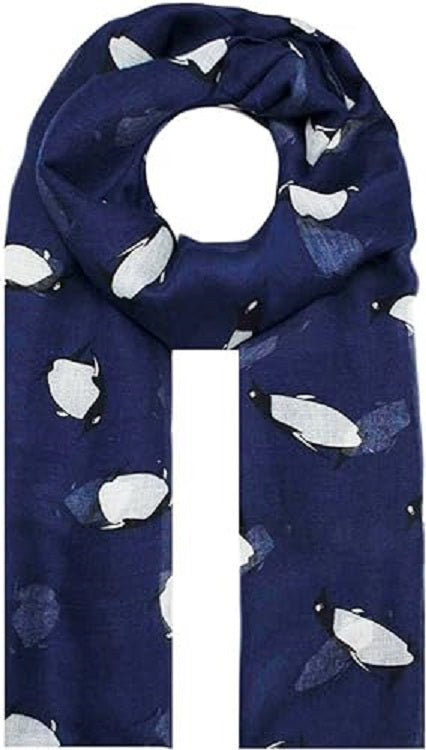 Penguin Print Women Long Scarf Shawl Neck Wrap