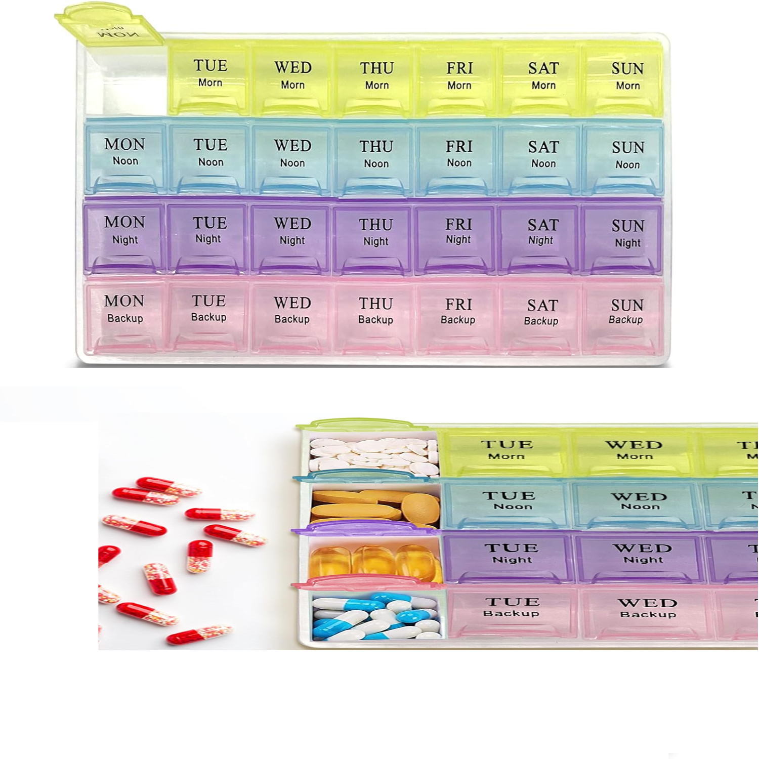 7 Day Weekly Pill Box 28 Compartment Tablet Organiser – CK Collection Ltd