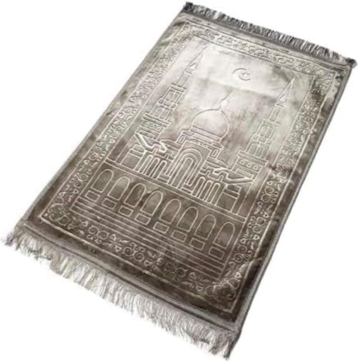 Prayer Mat - Extra Thick Luxury Soft Padded Musallah NON-SLIP Muslim Islamic Prayer Mat Musalah Namaz Rug (120cm x 80cm)