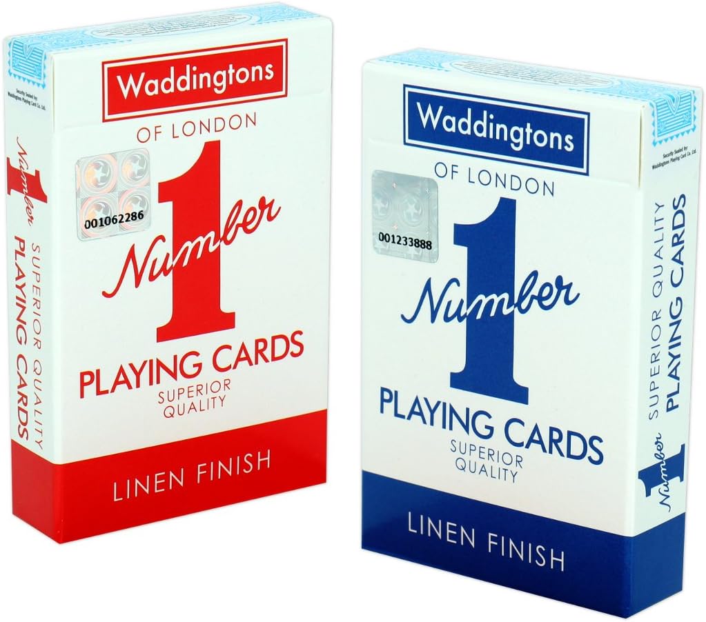 Waddingtons Number 1 Playing Card Game, the classic Red and Blue Twin Pack