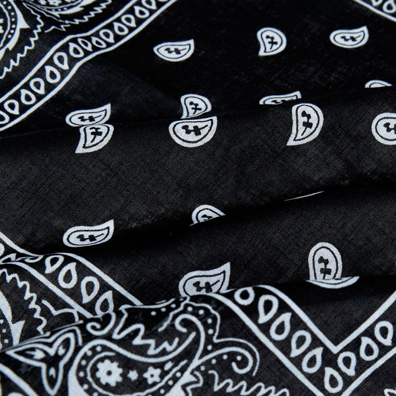Pack Of 3  Red, Black & White Bandana Head/Neck Scarf 100% Cotton