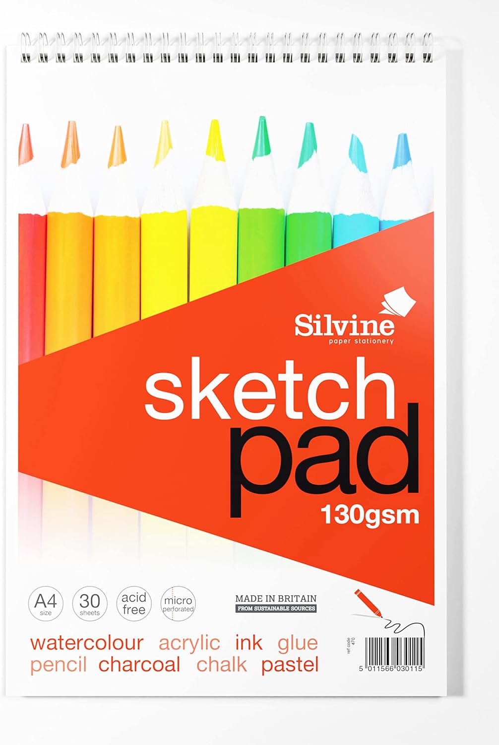 A4 Sketch Pad Wirebound 130gsm 30 sheets