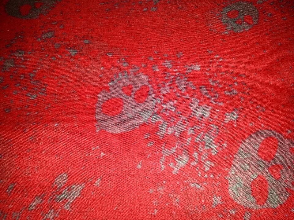 Women Long skull Print Neck Scarf