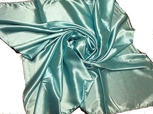 SOLID PLAIN Square soft Scarf Silky Kerchief Head Wrap Neck Satin
