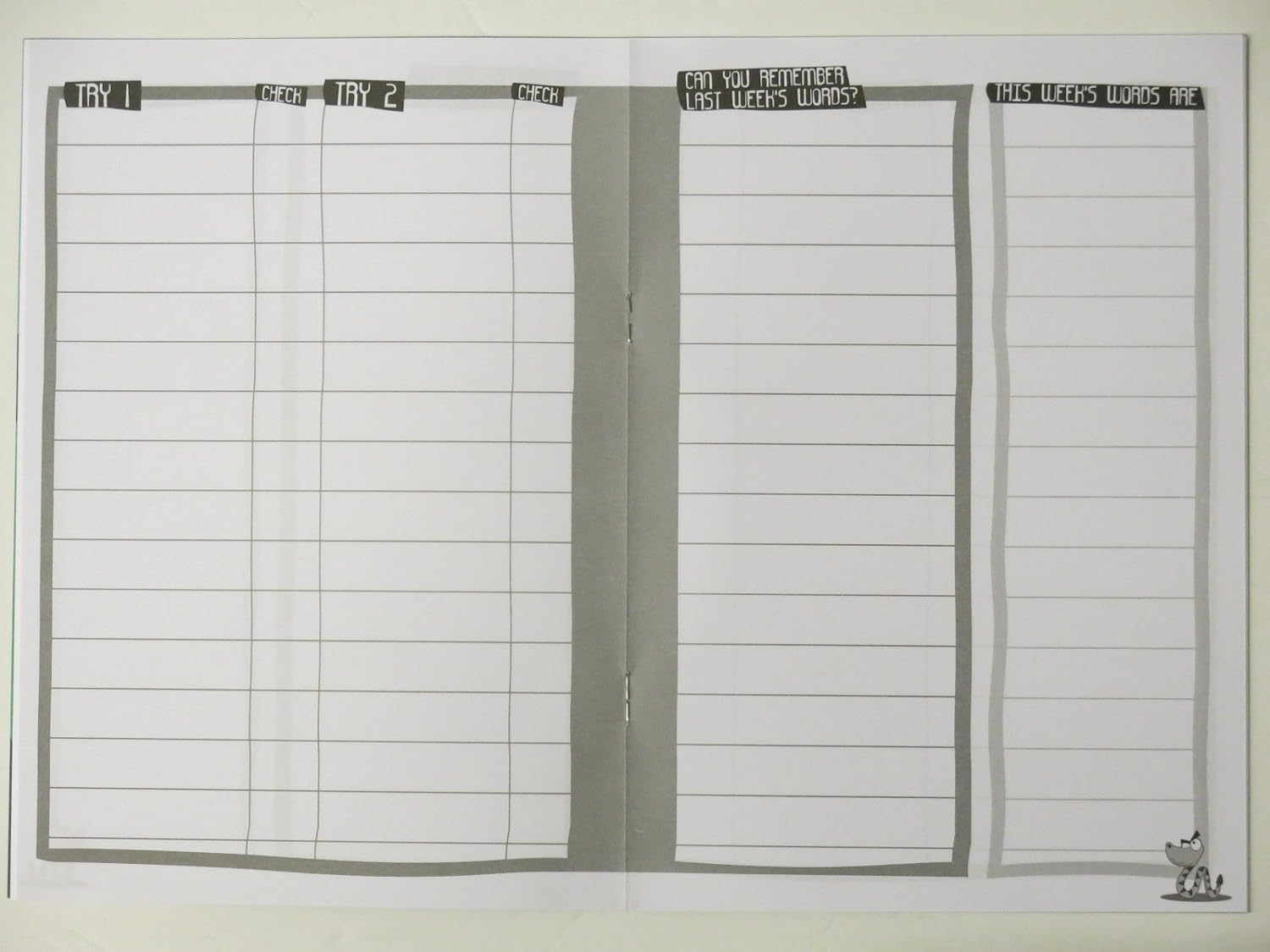 A5 spelling book - green cover