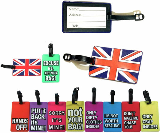 1 X Luggage Tags Suitcase Name Address Label ID tag Novelty