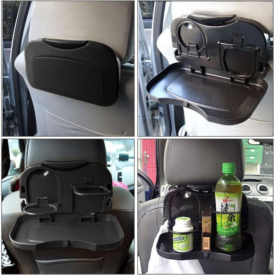 Car Seat Foldable Table Drink Holder Food Cup Tray