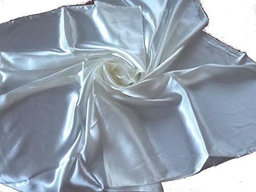 SOLID PLAIN Square soft Scarf Silky Kerchief Head Wrap Neck Satin