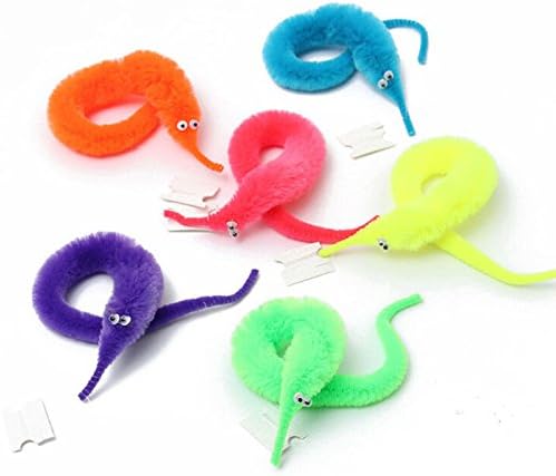 Generic 6 Pcs Multi-Colors Magic Wiggly Twisty Worm