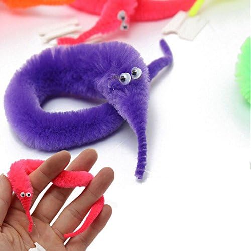 Generic 6 Pcs Multi-Colors Magic Wiggly Twisty Worm