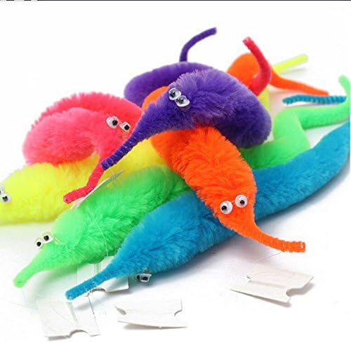 Generic 6 Pcs Multi-Colors Magic Wiggly Twisty Worm